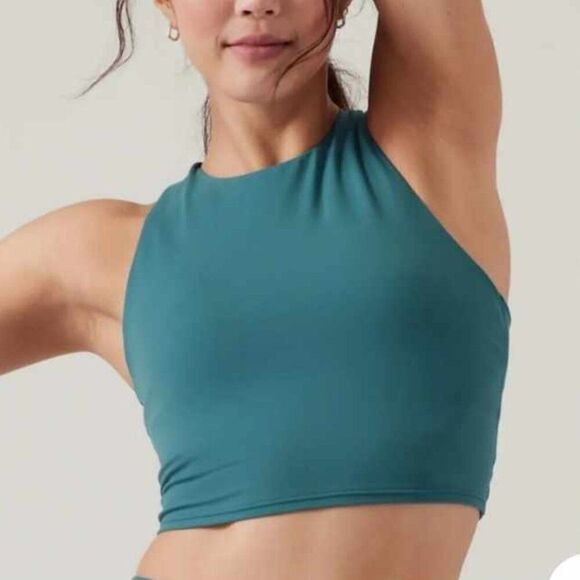 Athleta Conscious Crop Teal Cup D-DD+ - Picture 1 of 3